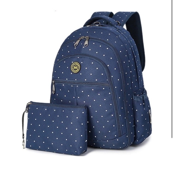 New Large Navy Backpack / Baby Diaper Bag with Accessories Large Capacity. - Picture 4 of 10